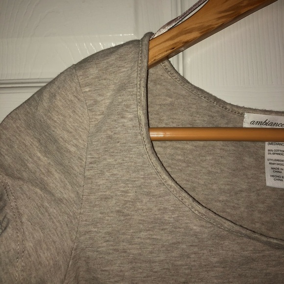 95% cotton beige crop t-shirt - Picture 3 of 6